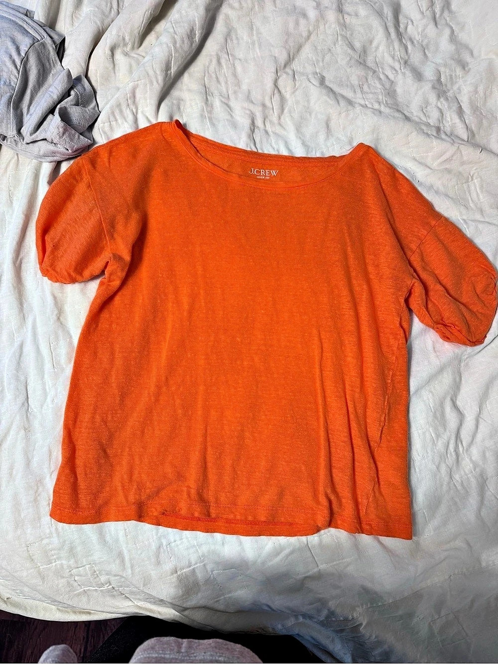 J.Crew Boatneck tee in linen Orange